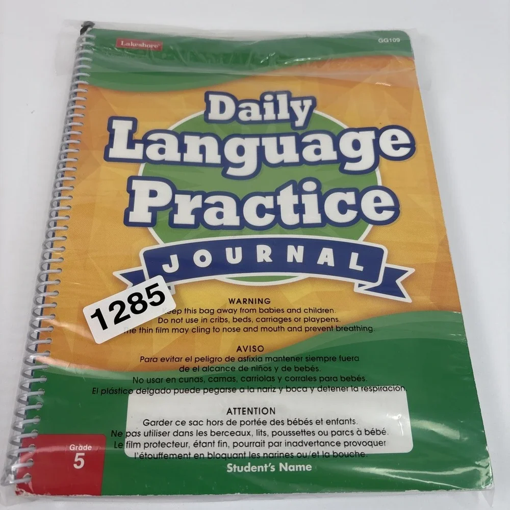 2 Set Of Daily  Math & Language‎ Practice Journals Grades 5, Unused